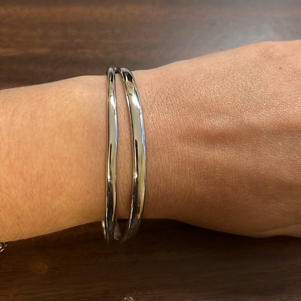 Stainless steel bangle cuff bracelet